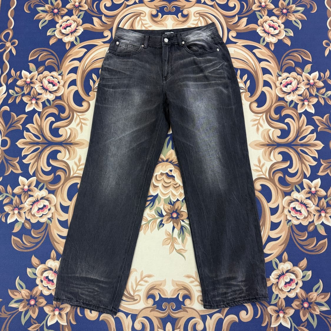 (46)페이탈리즘 FATALISM 흑청 와이드데님팬츠 상품이미지1