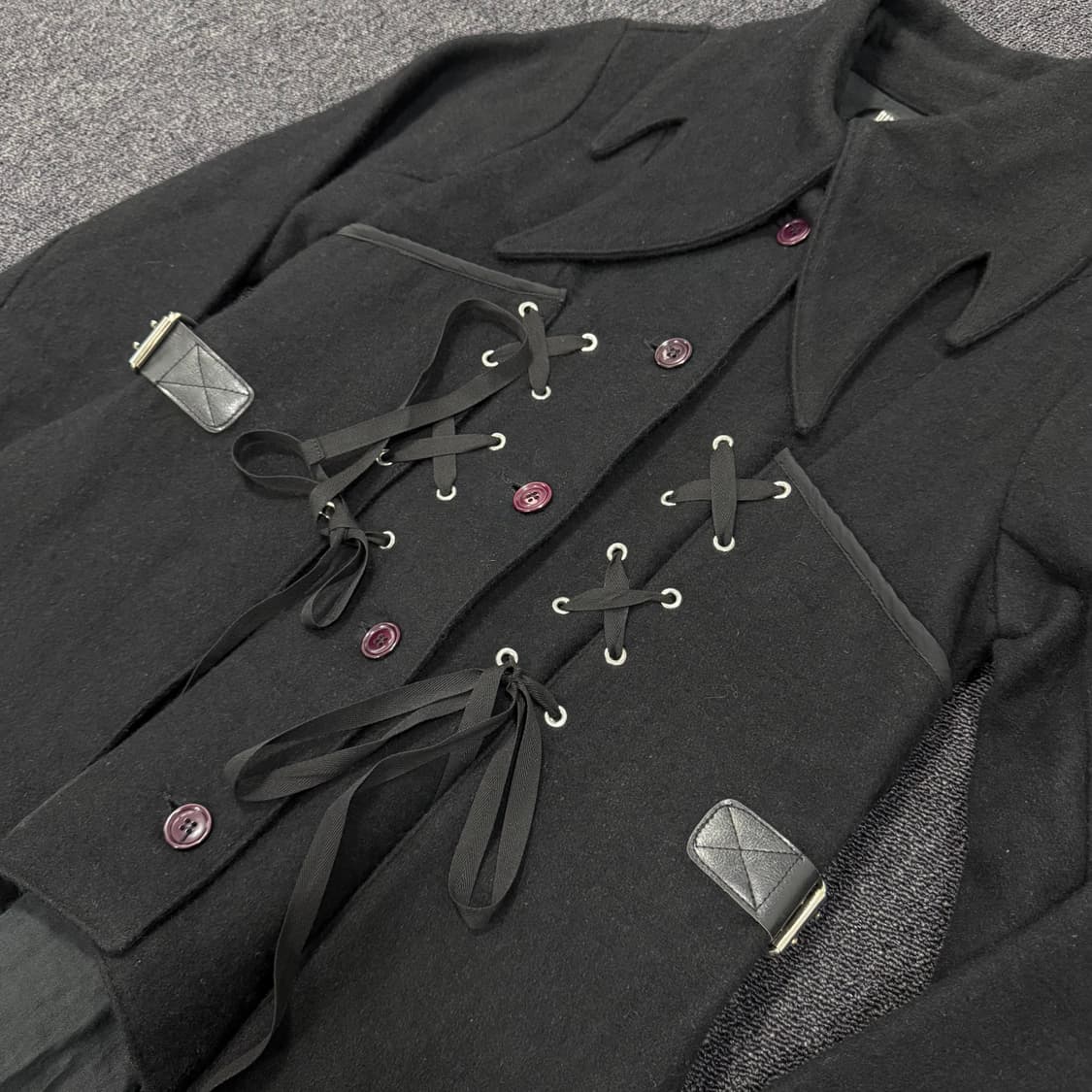 DARK REDROM H.naoto (H.jelly) 울 코트 상품이미지5