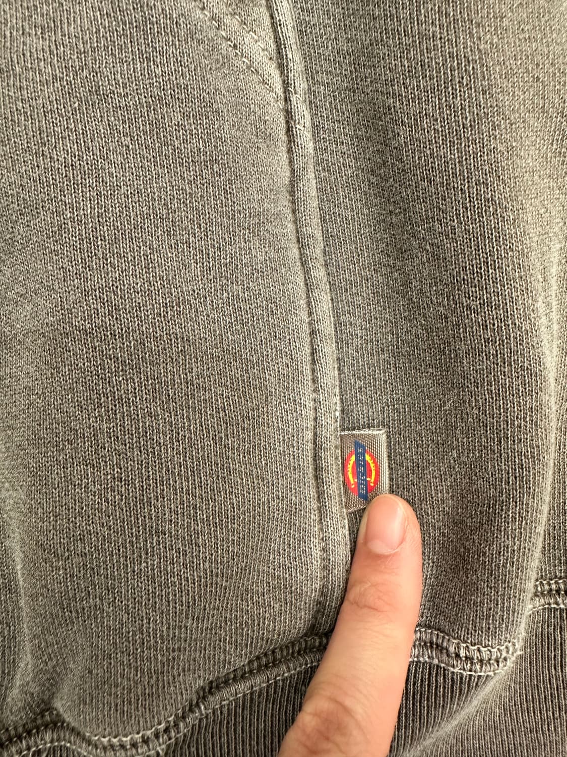 XL)Dickies 빈티지 그레이 반팔 후드 자켓 상품이미지4