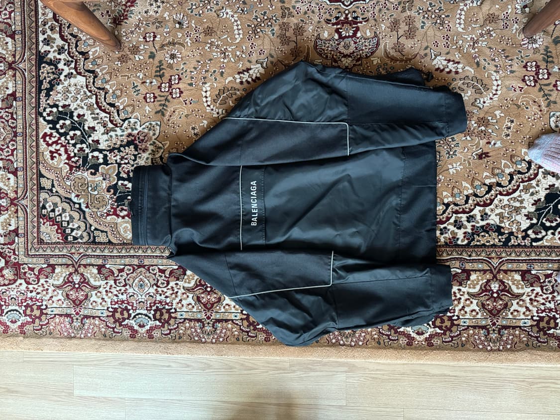 발렌시아가 남성 하프 반집업 윈드브레이커 트랙 아노락 자켓 블랙 44 상품이미지3