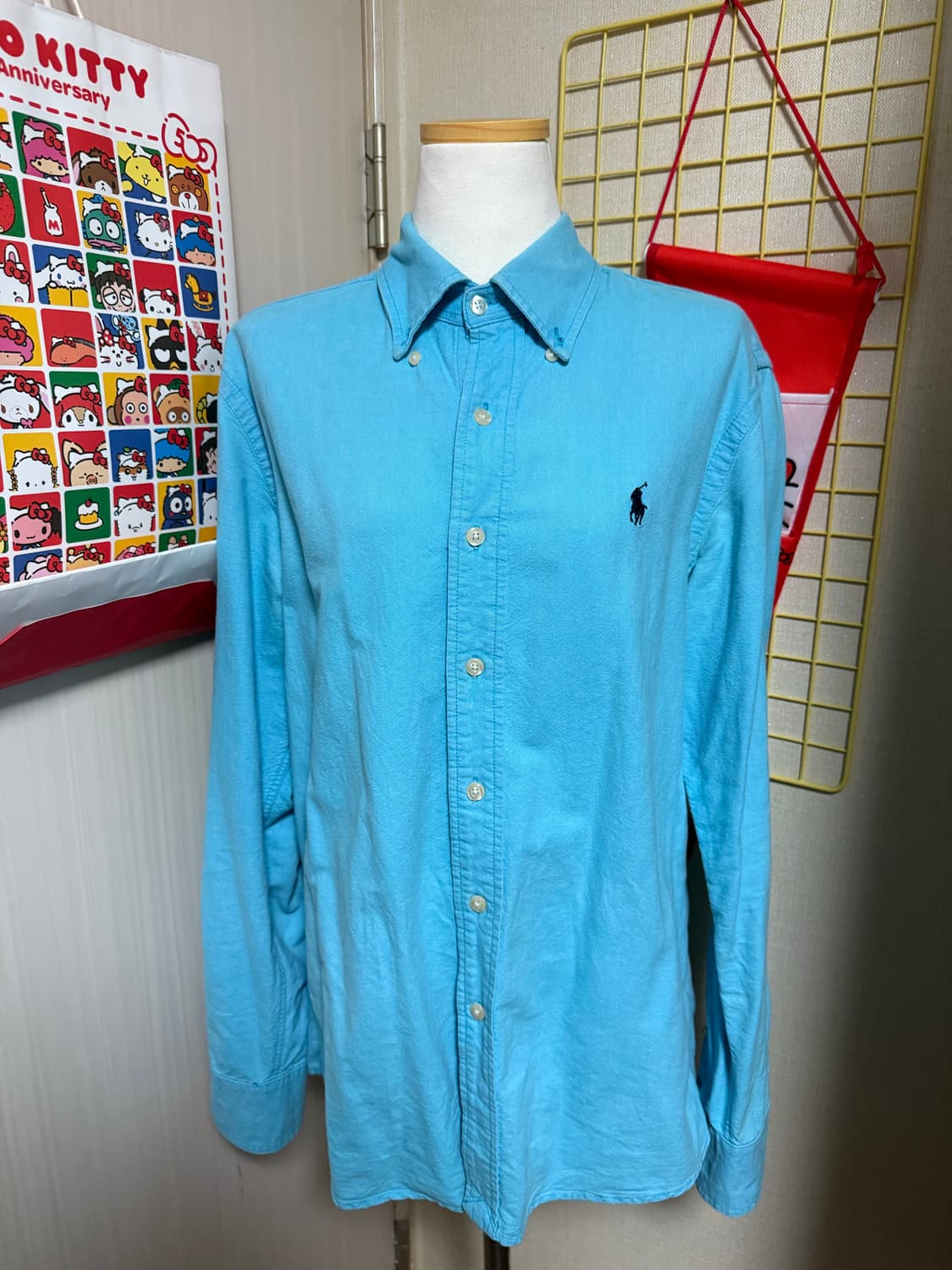 빈티지 polo 폴로 랄프로렌 하늘색 셔츠 공용 상품이미지3