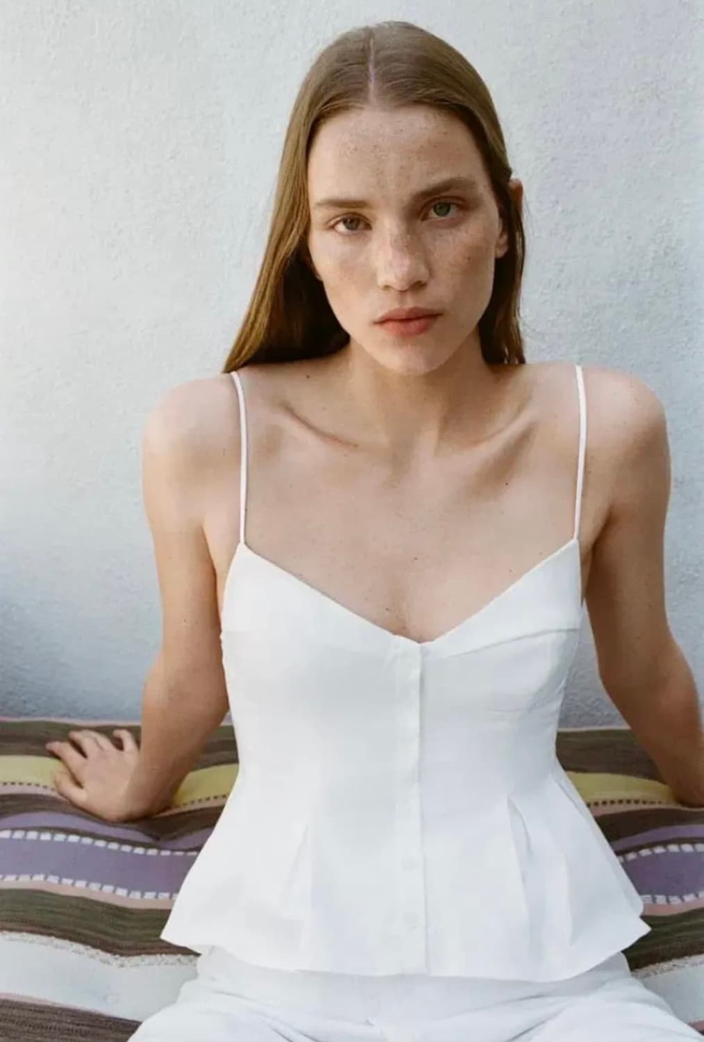 ZARA 자라 포플린 크롭트 탑, 자라 플레어 탑, 자라 플레어 나시 상품이미지7