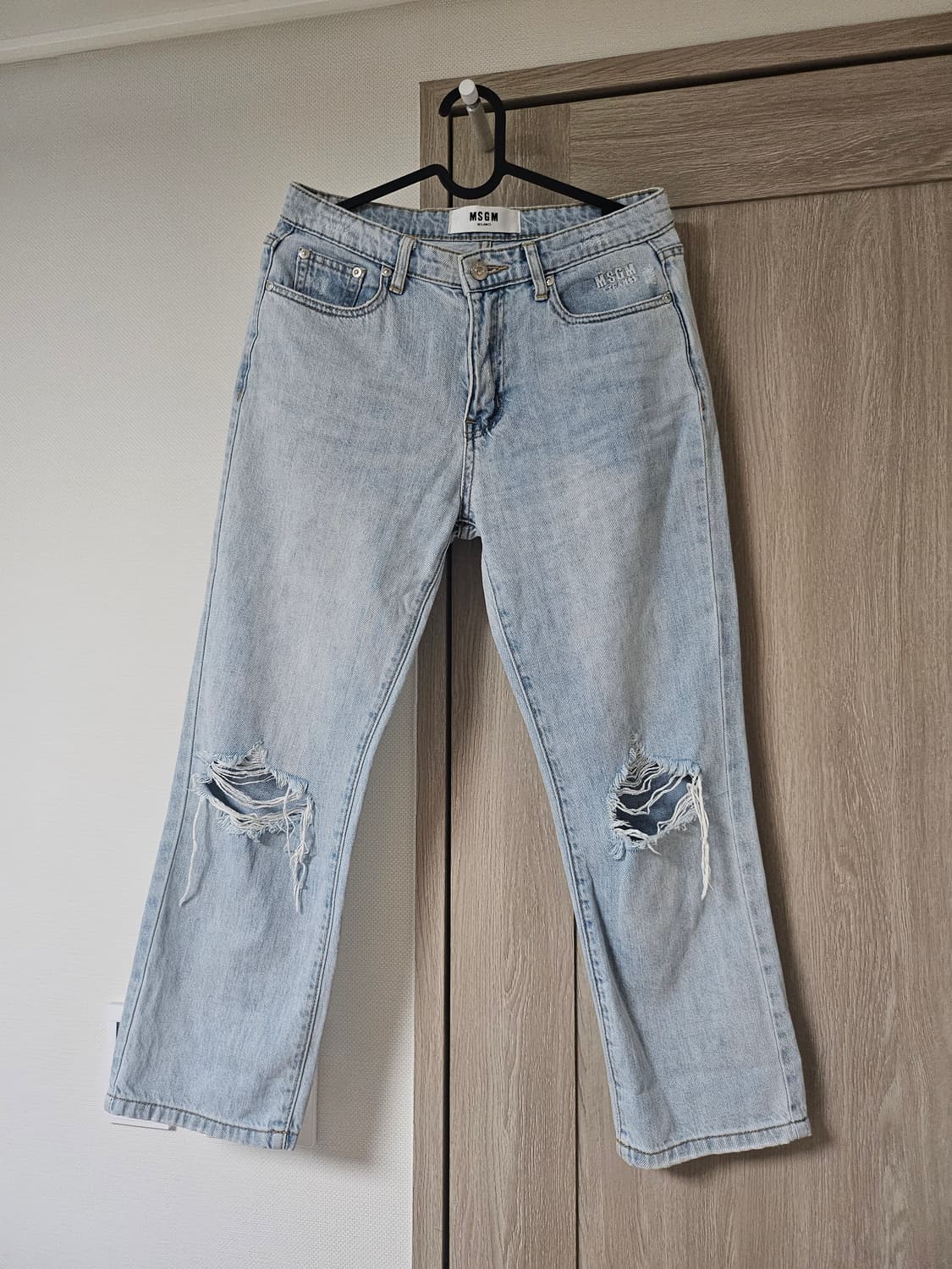 MSGM 밀라노 연청 데미지 청바지 40사이즈 상품이미지1