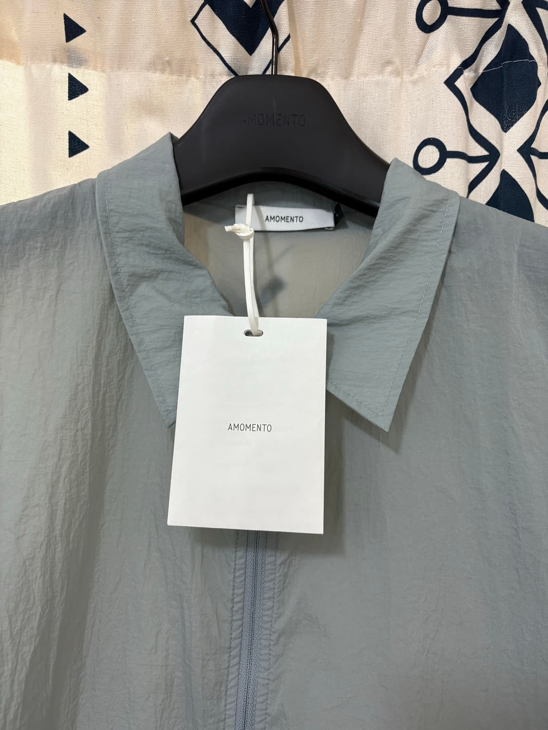 아모멘토 시어 집업 셔츠 블루그레이 상품이미지6