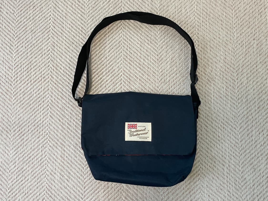 빈티지 스코틀랜드 타탄체크 나일론 크로스백 J03897 상품이미지1