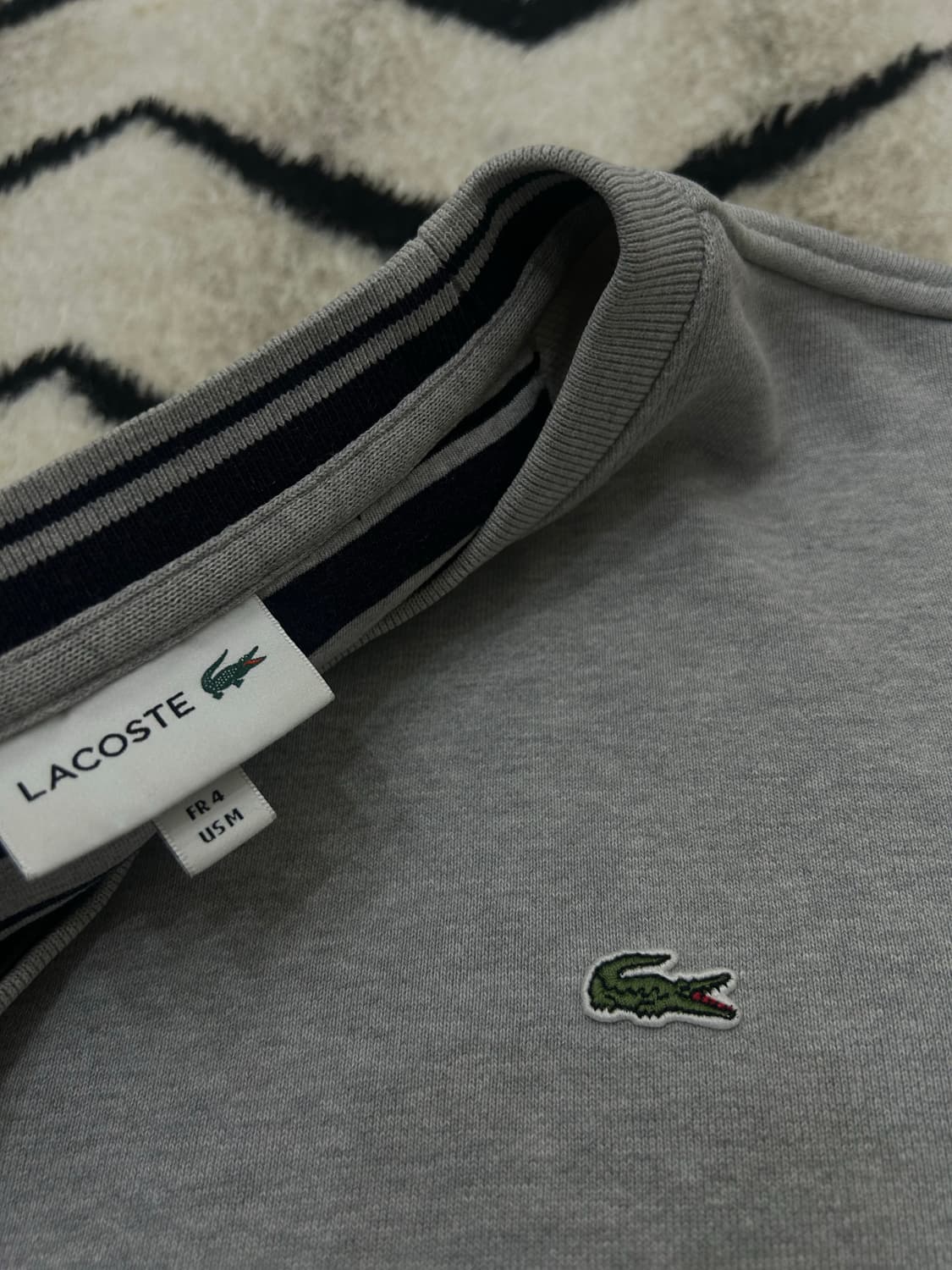 [L]라코스테 베이직 라운드 맨투맨/그레이 상품이미지6