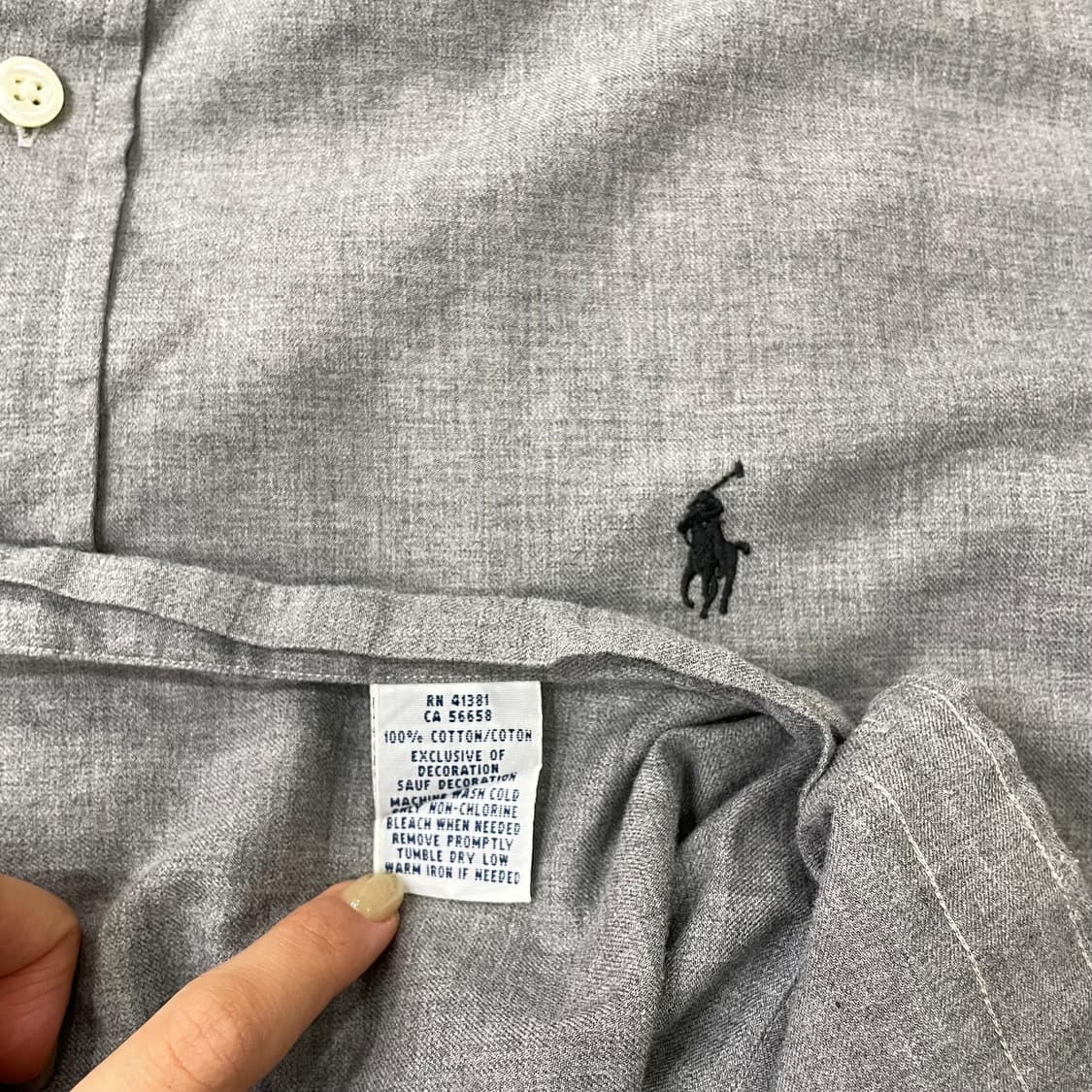 (L) POLO 폴로 랄프로렌 솔리드 셔츠 슬림핏 상품이미지10