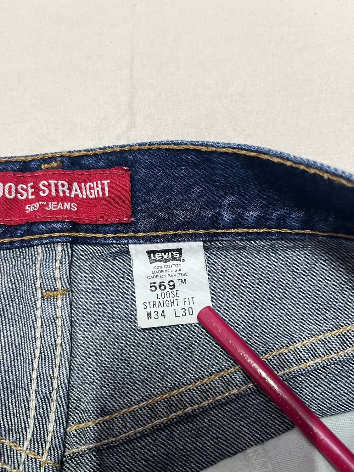 리바이스 569 00s usa 데님 팬츠 [34x30] 상품이미지4