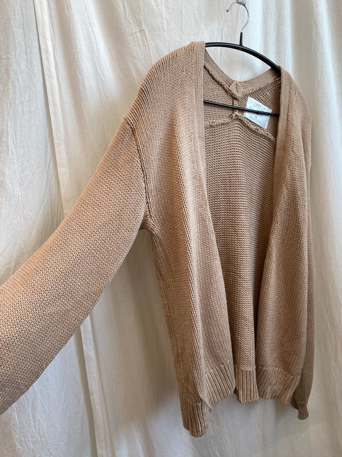 STRANGE HEAVEN 베이지 니트 오픈가디건(M) 상품이미지7