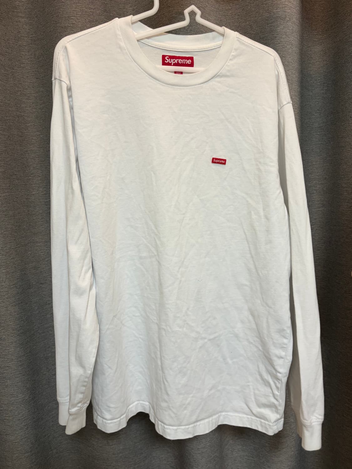 슈프림 롱슬리브 화이트L 상품이미지1