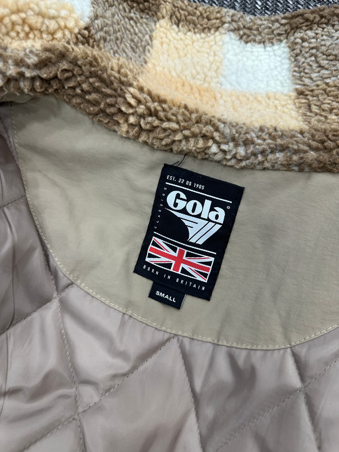 Gola 골라 체크뽀글이 누빔 후리스 상품이미지3