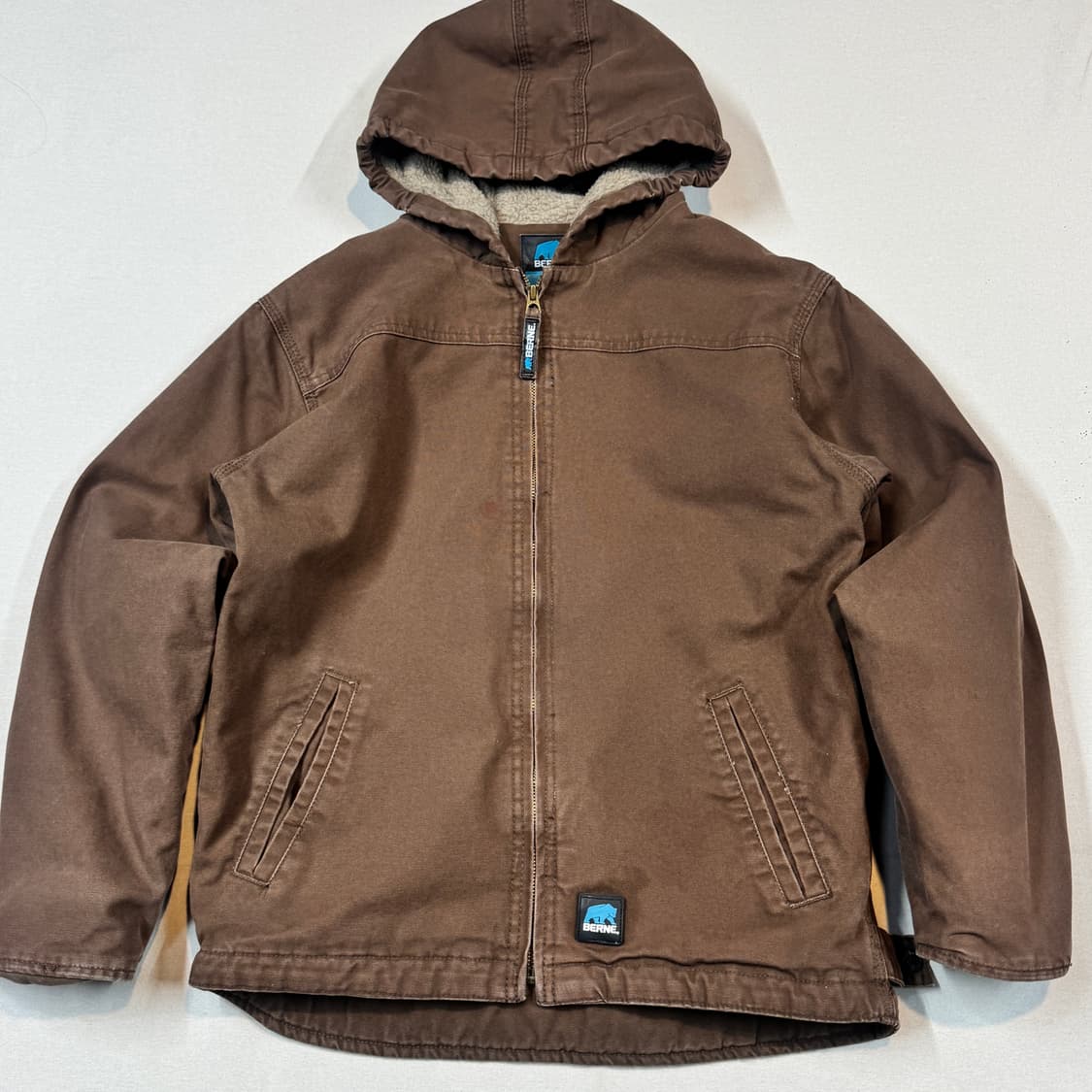 여S) BERNE 빈티지 워크웨어 액티브 자켓 다크브라운 상품이미지2