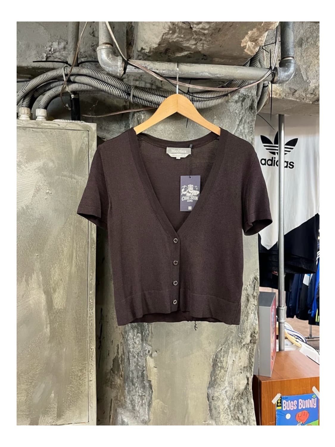 막스마라 반팔 가디건 브라운 M #csz3726 상품이미지1