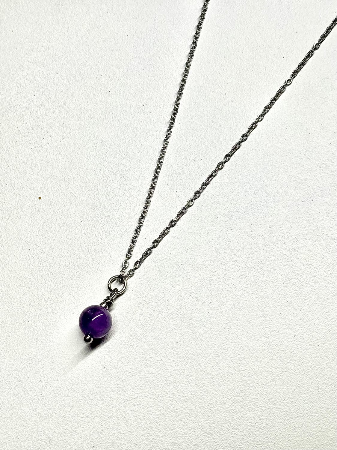 (핸드메이드) 천연석 자수정 목걸이 상품이미지3