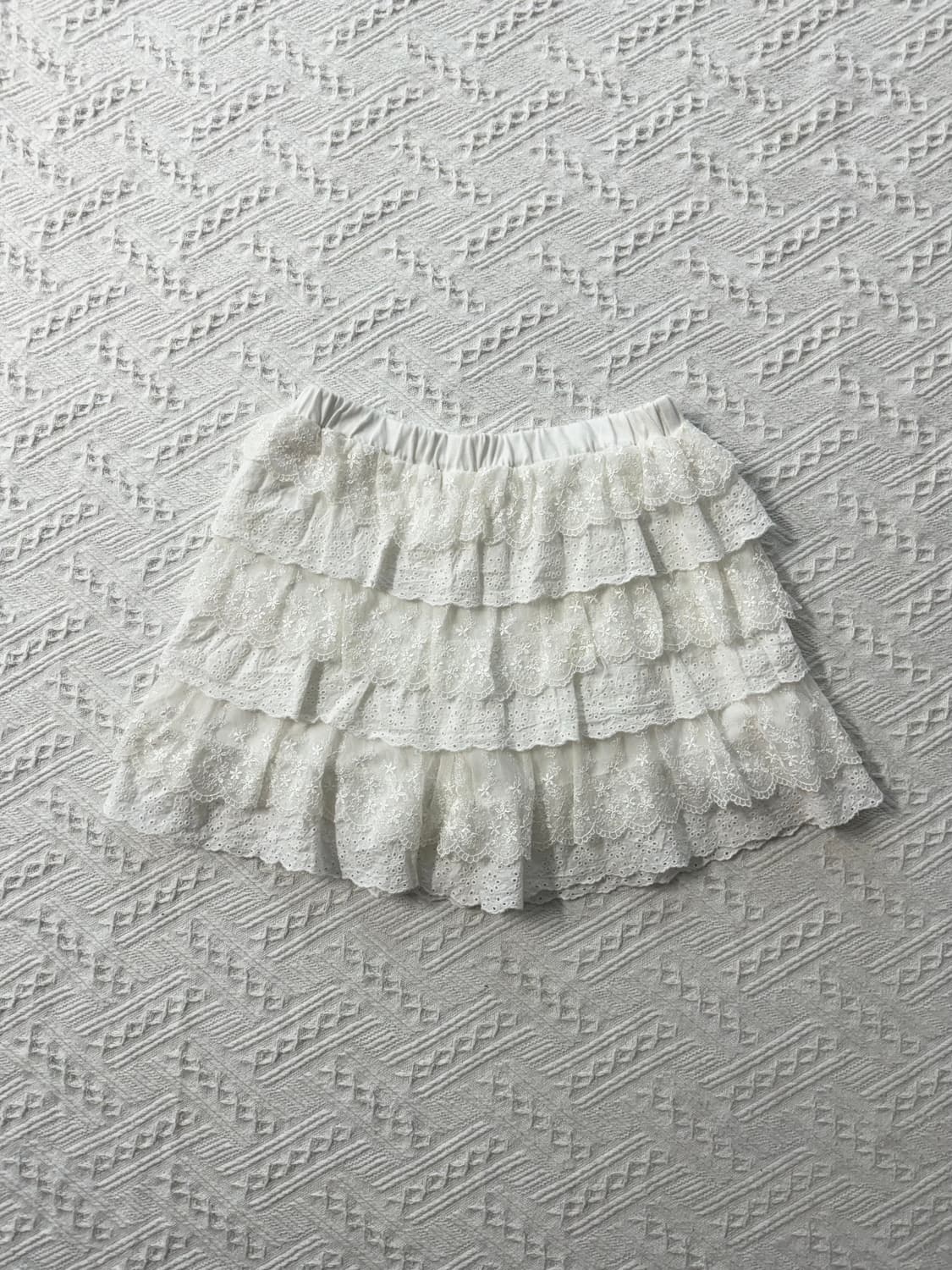 레이어드 버튼 넥 탑 레이스 프릴 큐롯 팬츠 2pcs SET 상품이미지10