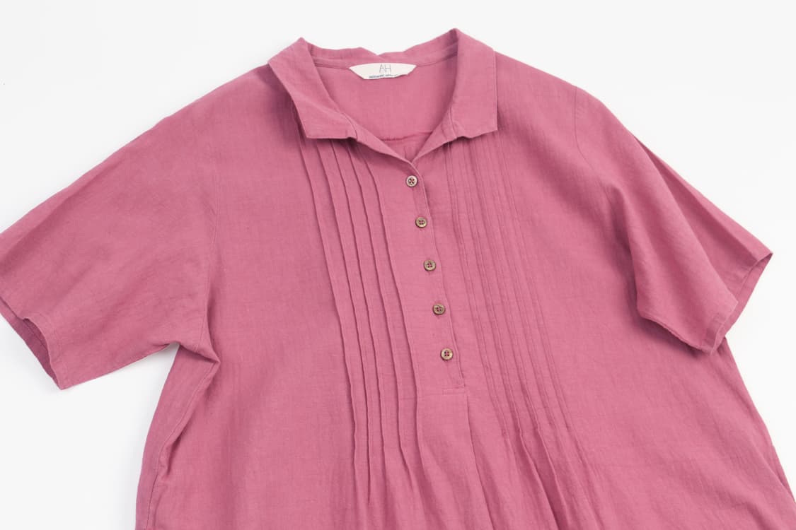 AH Pintuck Collar Half Sleeve Dress MMO 상품이미지6