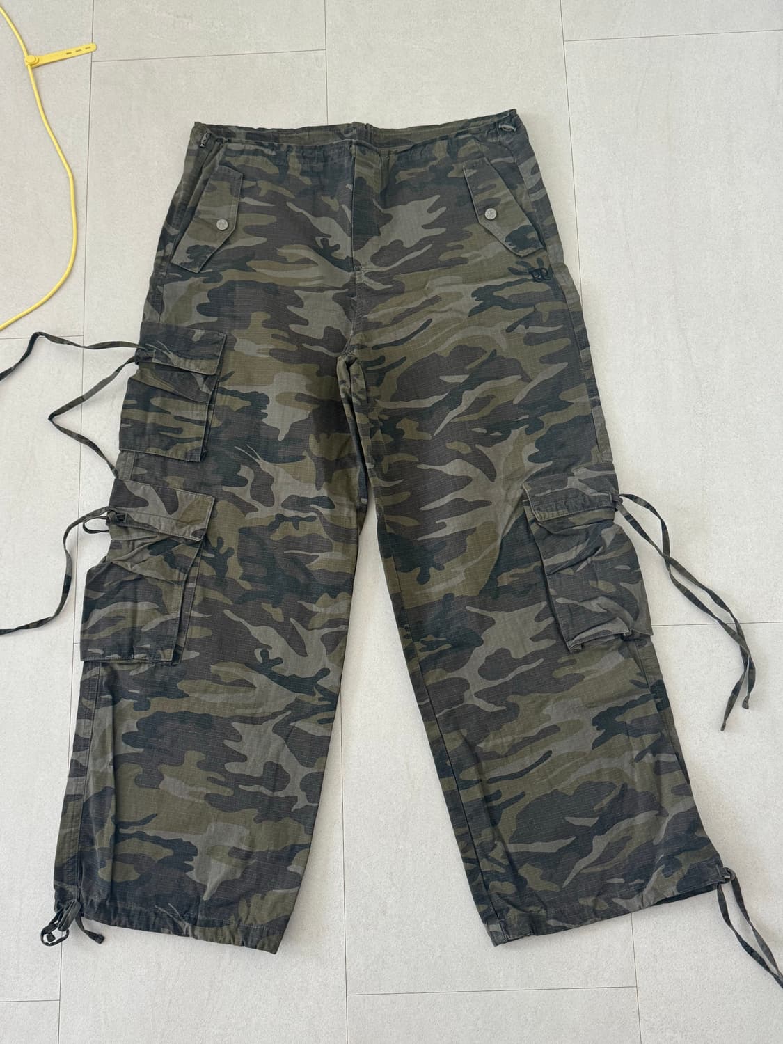 Camouflage Ribbon Cargo Pants (khaki) 상품이미지4