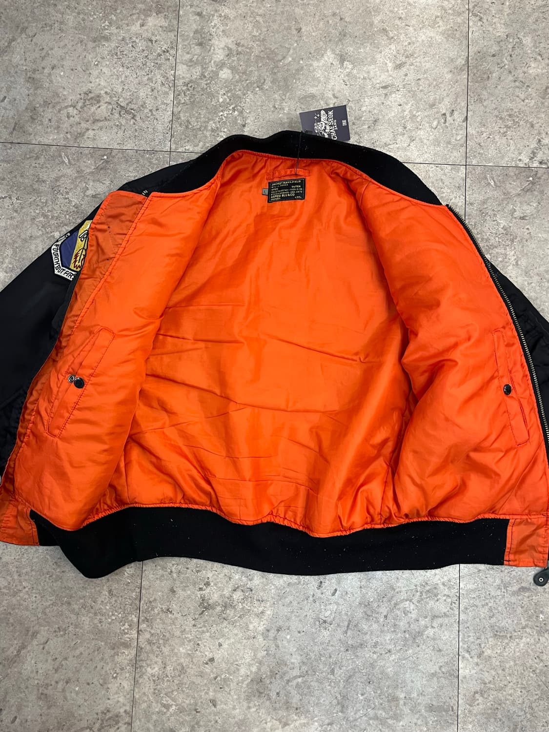 아스페시 ma1 항공점퍼 블랙 L #csz2481 상품이미지6