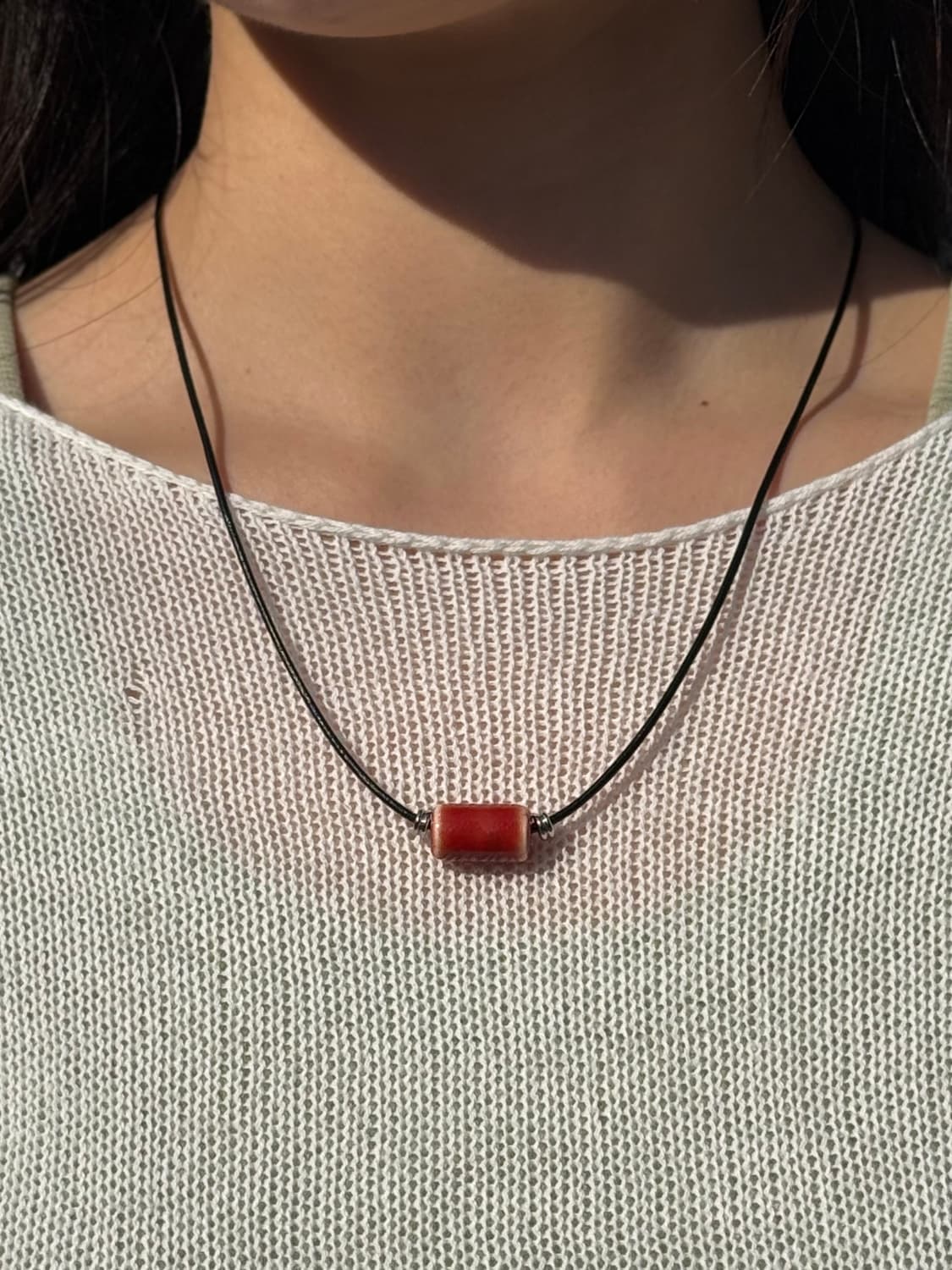 Ceramic Necklace - Pure Red 상품이미지1
