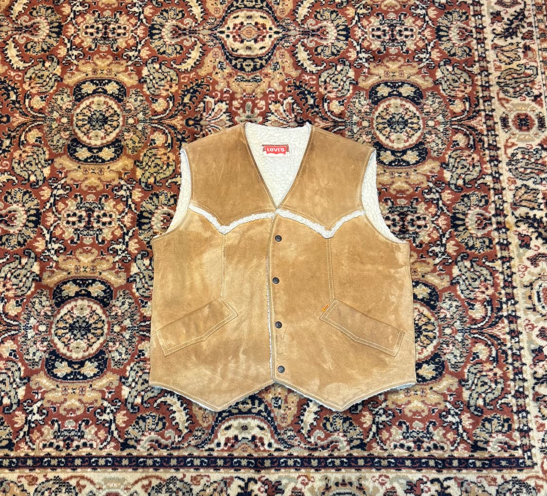 80's 빈티지 리바이스 오렌지탭 쉐르파 베스트 "XL" (461) 상품이미지1