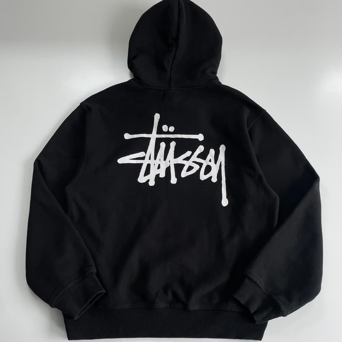 Stussy  스투시 스탁 로고 블랙 후드티 상품이미지1
