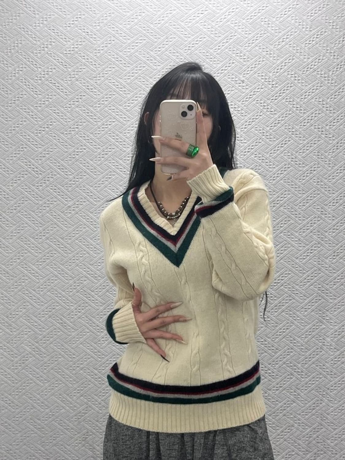 챔스 폴로 랄프로렌 레트로 크리켓 브이넥 배색 니트 95 C08374 상품이미지2