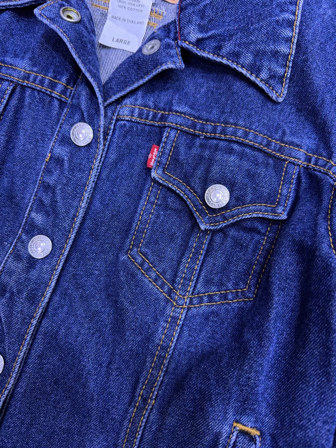 리바이스 00's 빈티지 워싱 우먼스 데님 트러커 자켓 L 상품이미지5