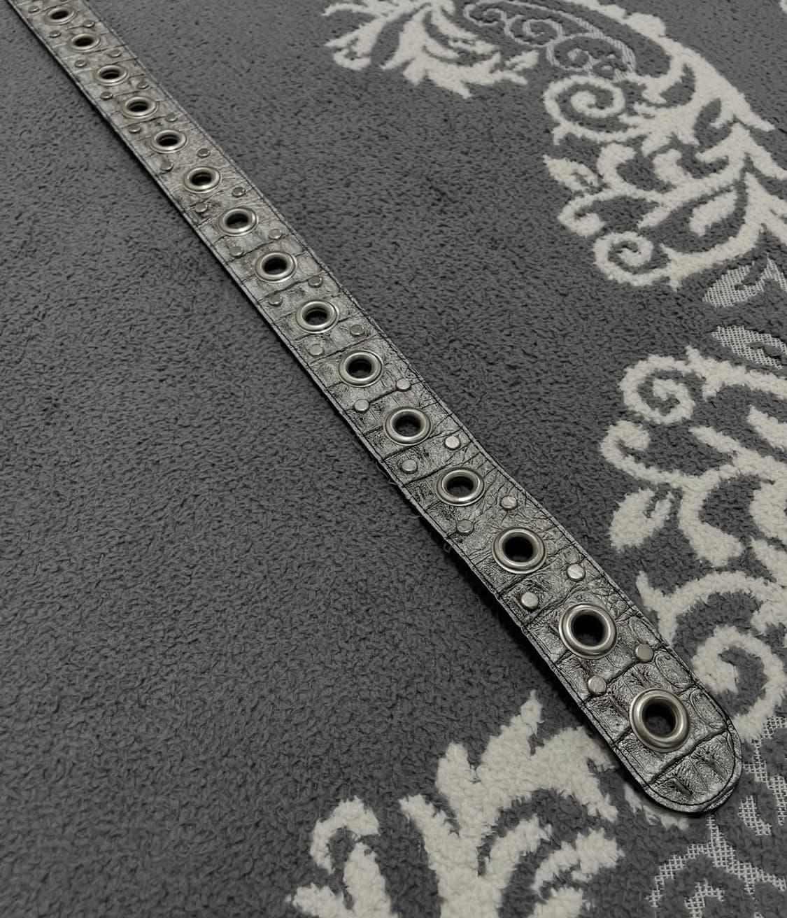 빈티지 실버 레더 웨스턴 벨트 상품이미지4