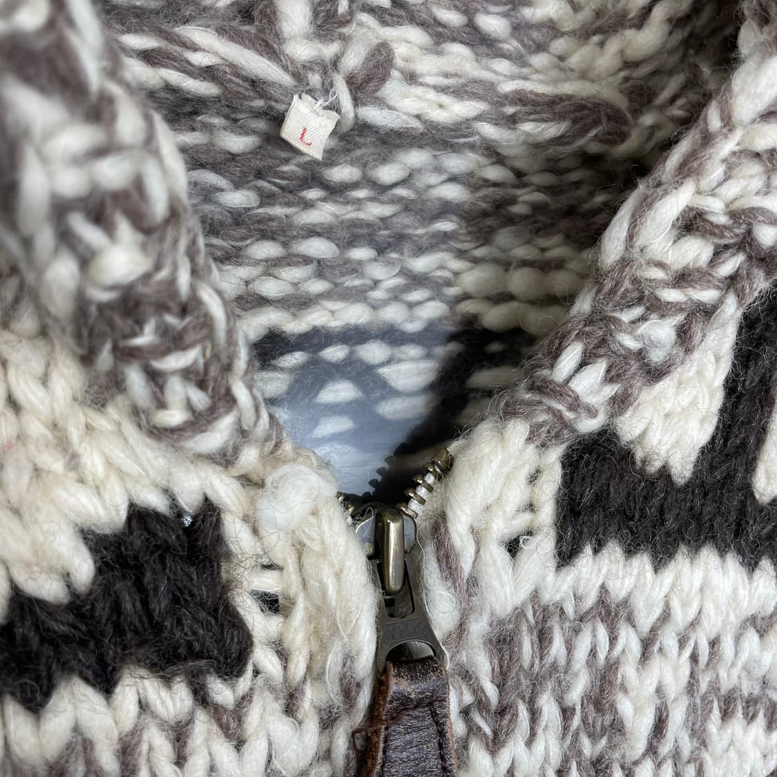 빈티지 코위찬 니트 후드 가디건 집업 상품이미지3