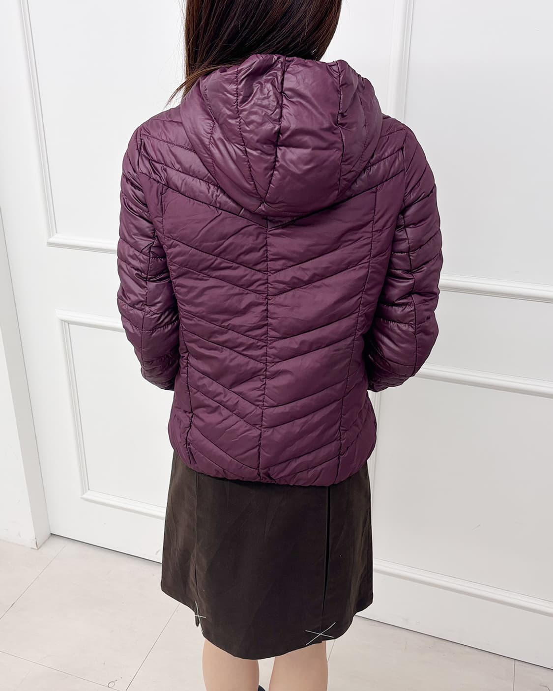 GU 빈티지 퍼플 경량 후디 패딩 상품이미지6