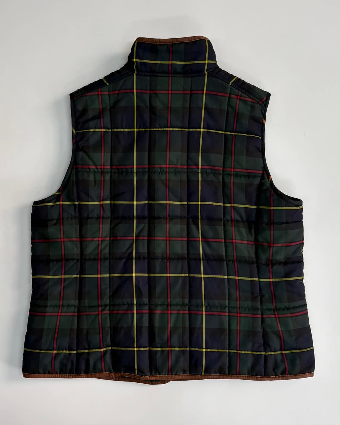 [XL] 랄프로렌 양가죽 타탄체크 퀄팅 베스트 상품이미지2