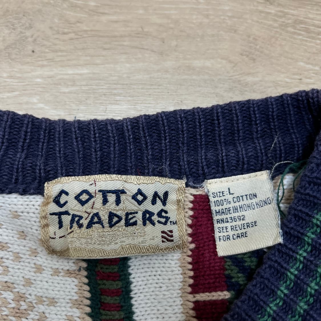 코튼 트레이더스 빈티지 아메카지 패턴 케이블 니트 [멀티] L/105 상품이미지4