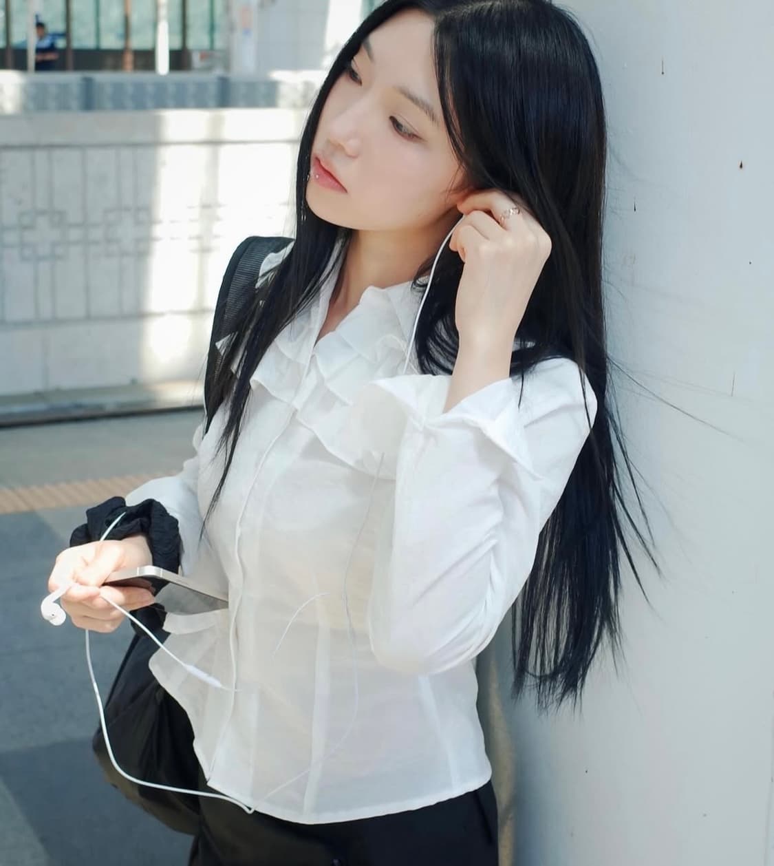 체메씨 프릴 셔츠 화이트 상품이미지2