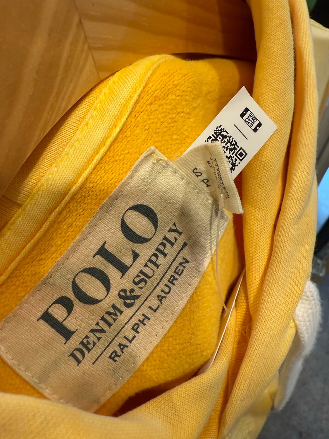 폴로 랄프로렌 네이비포니 옐로우 피그먼트 후드티 상품이미지3