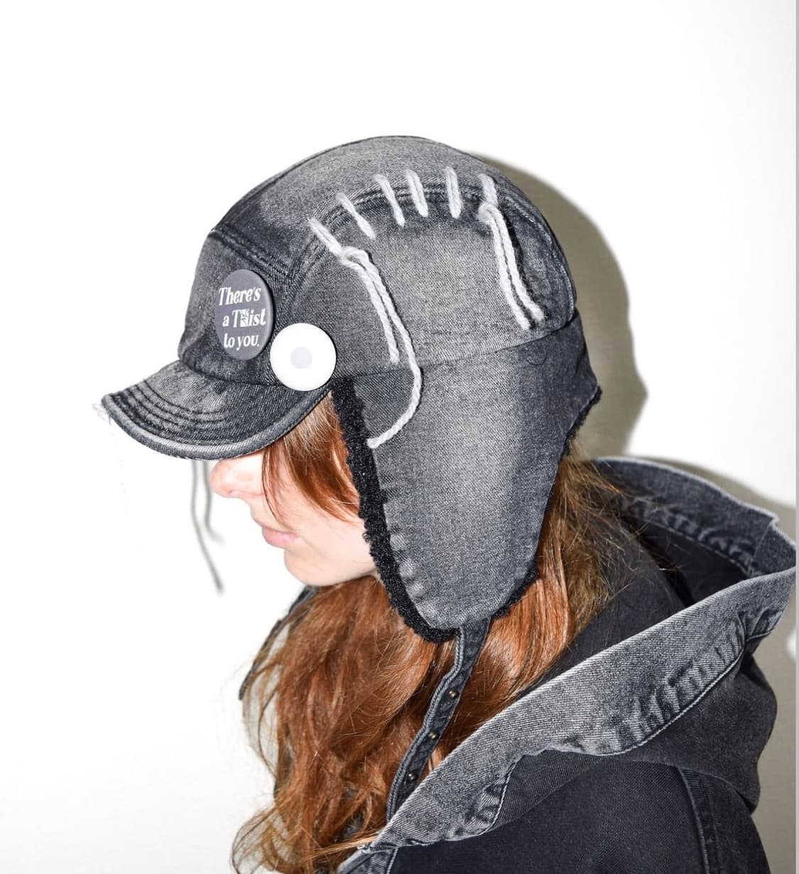 TΣist STITCH EAR FLAPS DEMIM CAP Gray 상품이미지6