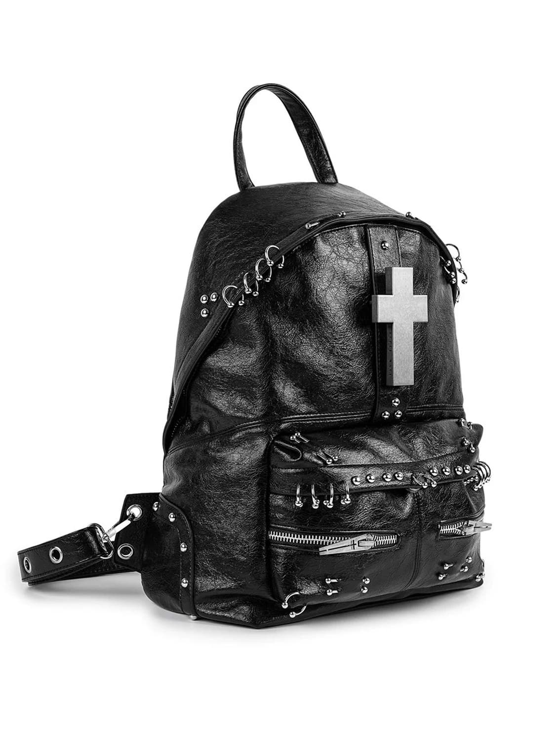 크로스 스터드 레더 백팩 상품이미지2