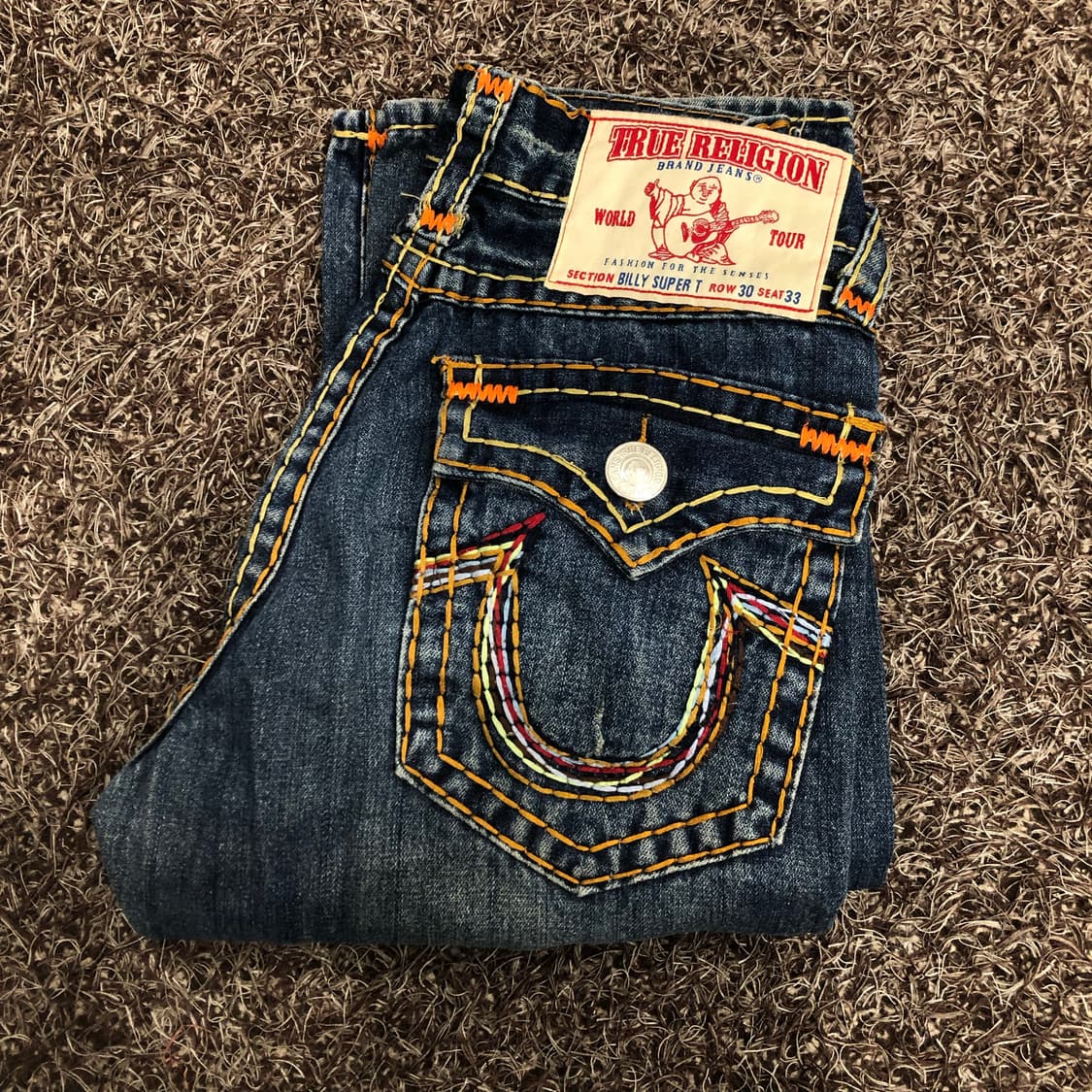 트루릴리전 빌리 슈퍼 티 워싱 데님 팬츠 상품이미지1