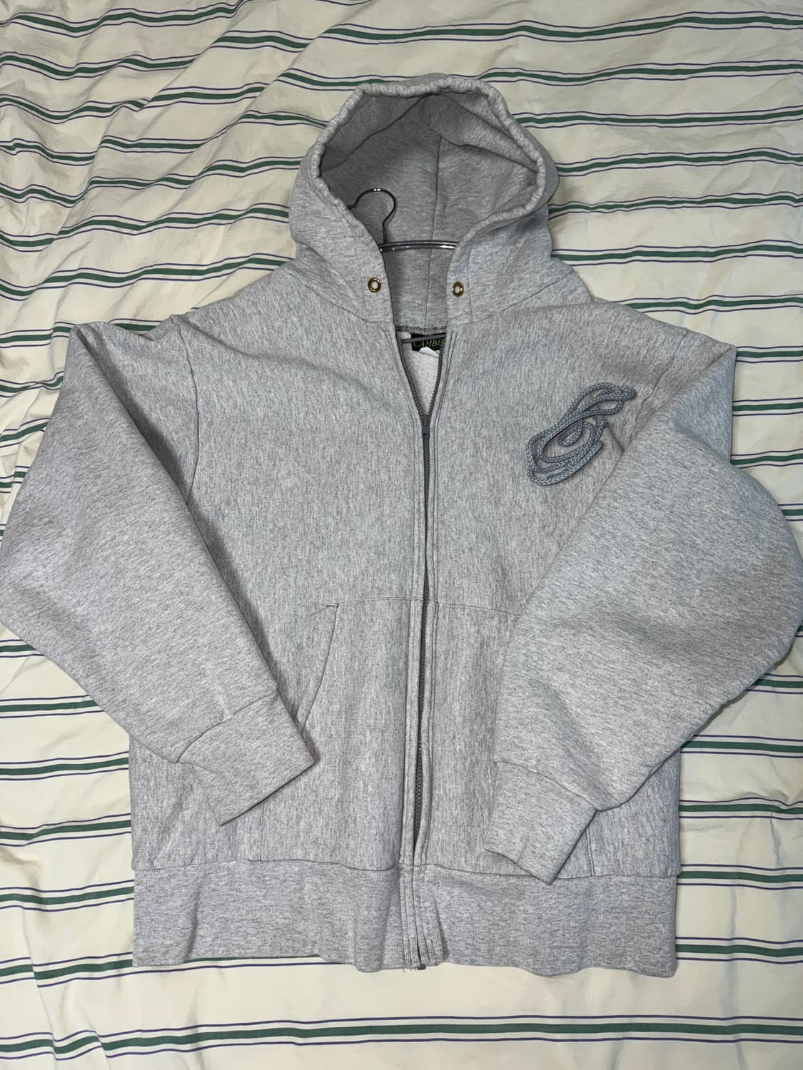 [XL] 캠버 크로스 니트 후드집업 헤더 그레이 상품이미지1