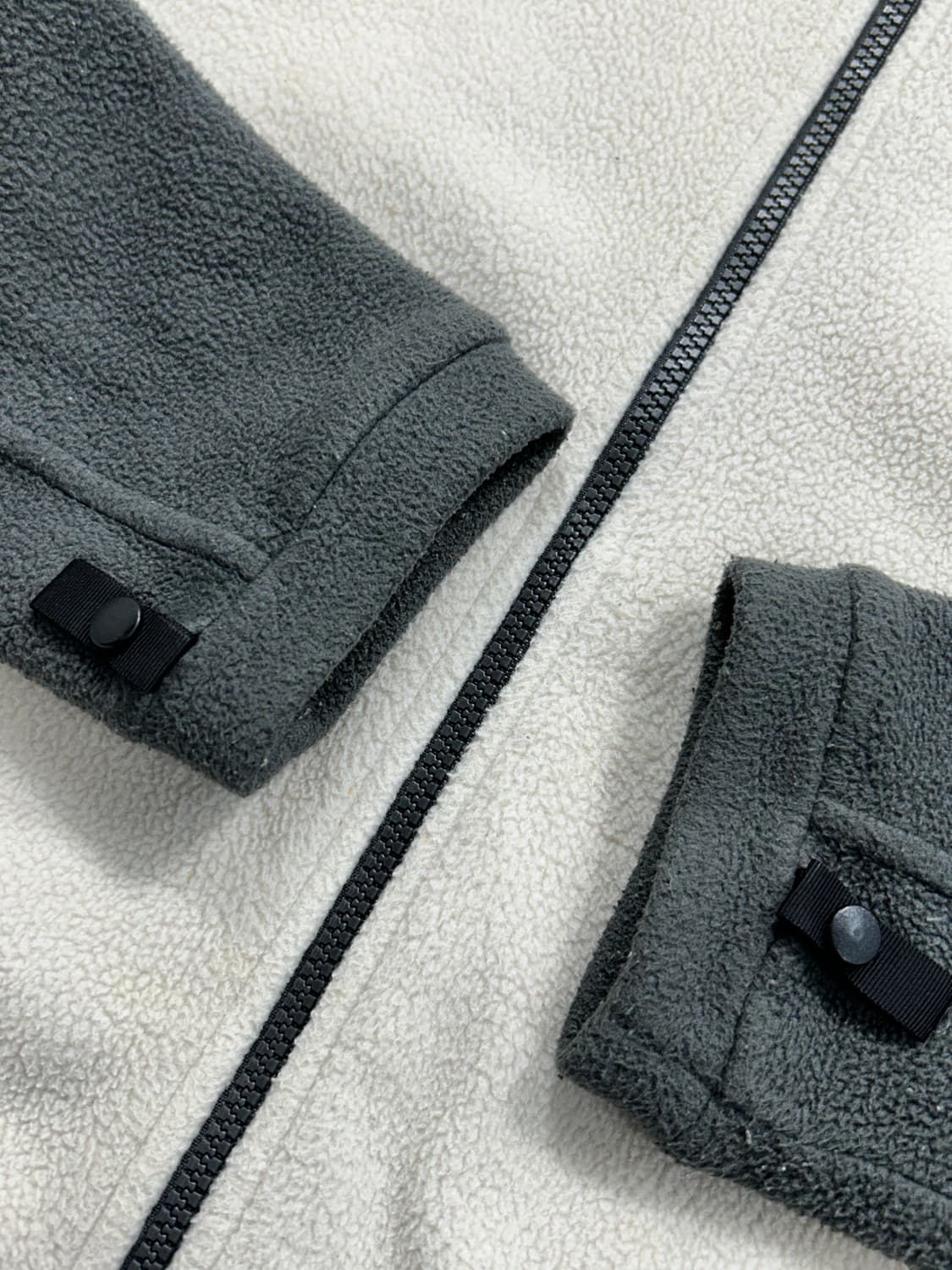 노스페이스 그레이 배색 집업 플리스 S  상품이미지6