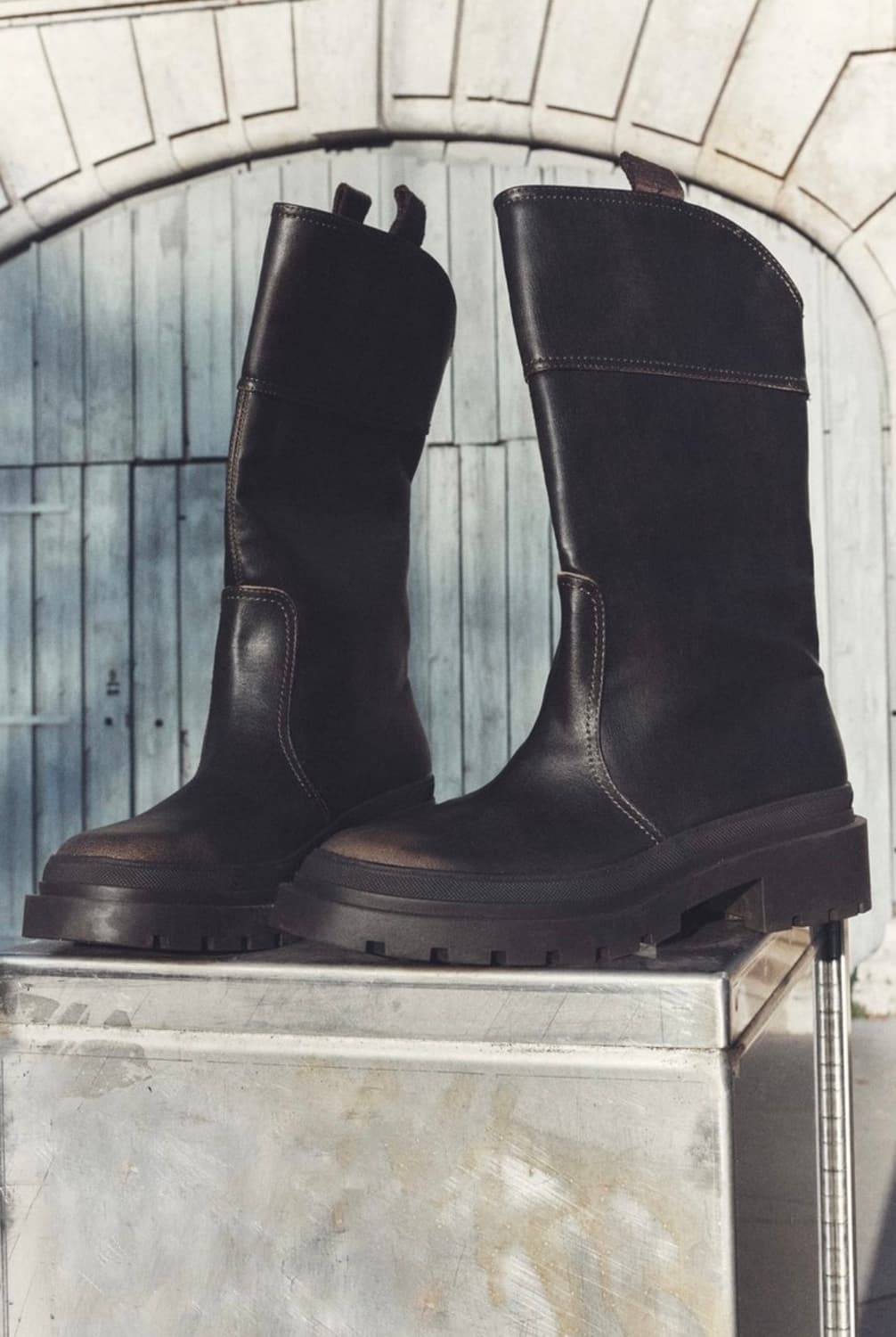 Zara 자라 빈티지 하프 부츠 (다크브라운 / 240) 상품이미지6