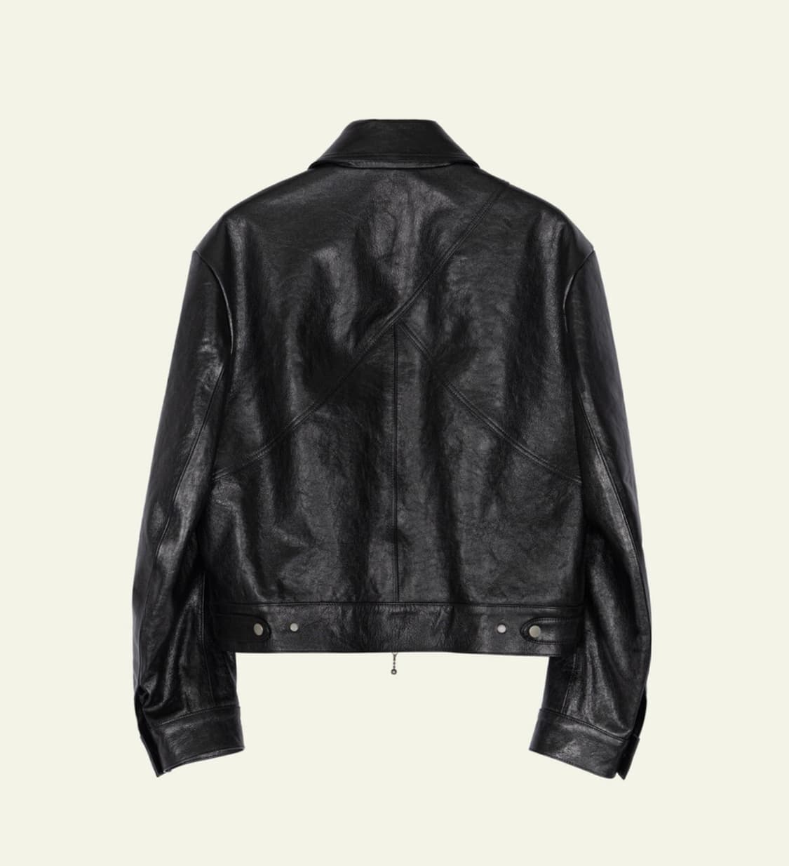 웨이비니스 프레임 크롭 레더 자켓 2 사이즈 상품이미지2