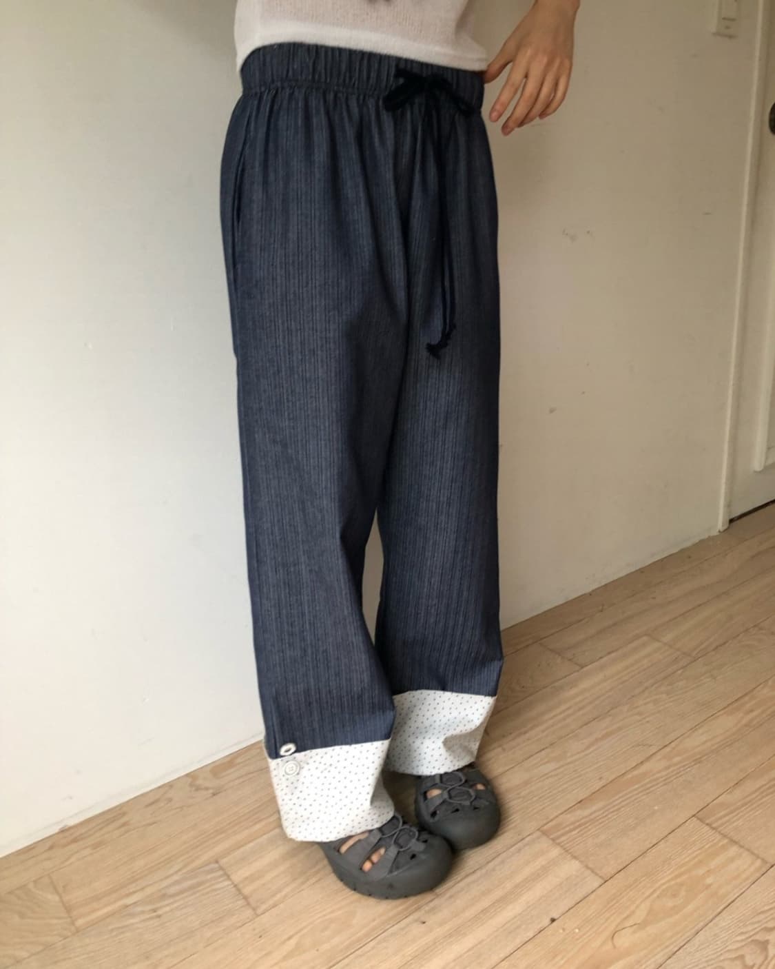롤업 밴딩 바지 상품이미지1