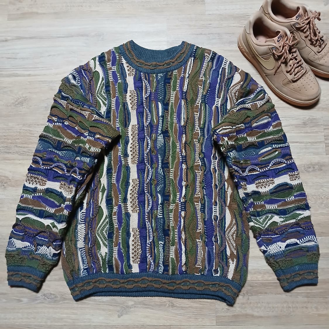 쿠지맛 케이블 울 니트 빈티지 오버핏 상품이미지3