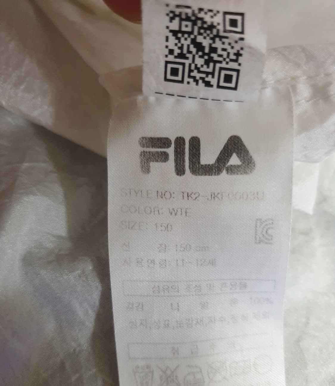 FILA 우먼 23ss 나일론 초경량 얇은 후드집업 바람막이 (M) 상품이미지4