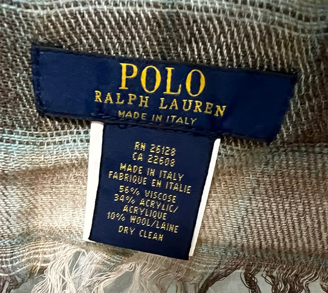 POLO 폴로 여자 롱 머플러 비스코스 추동 체크 거의새거 이태리 상품이미지4