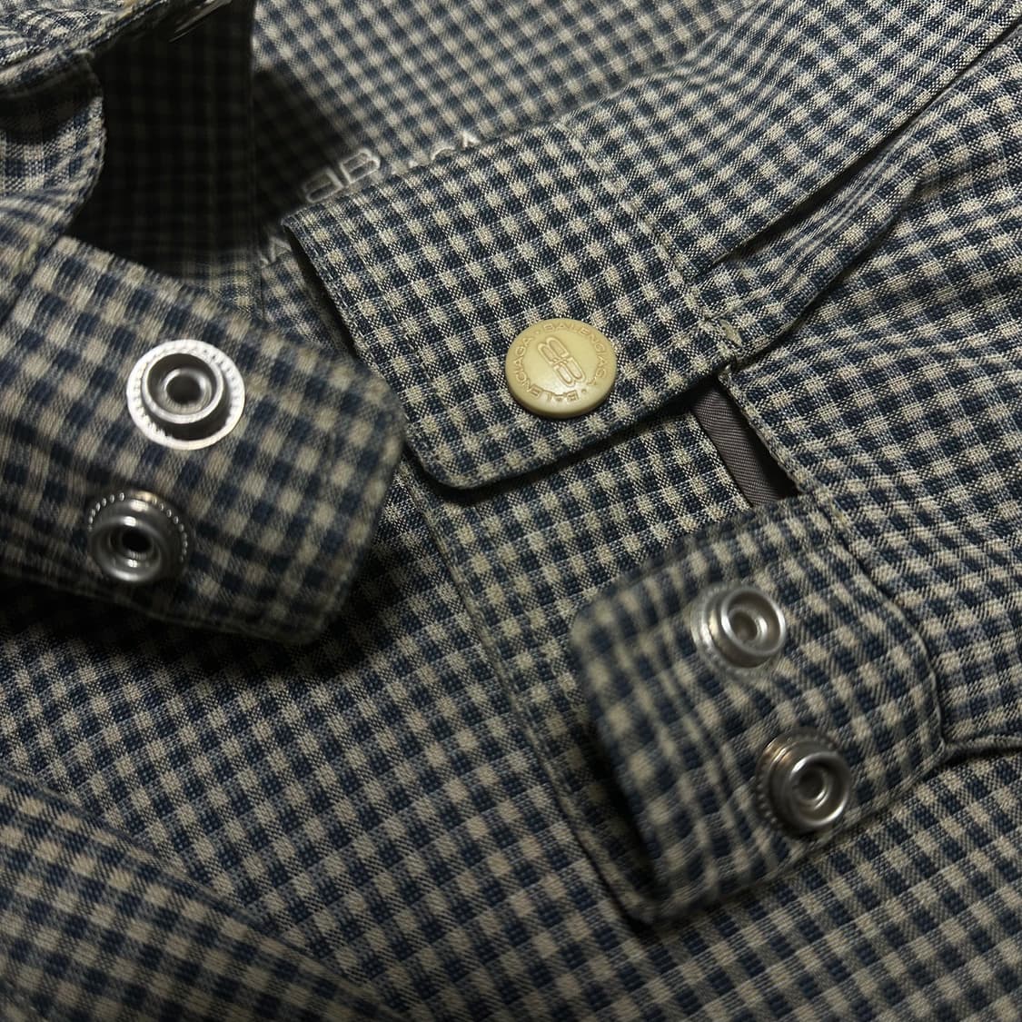 발렌시아가 체크패턴 블루종 자켓 상품이미지3