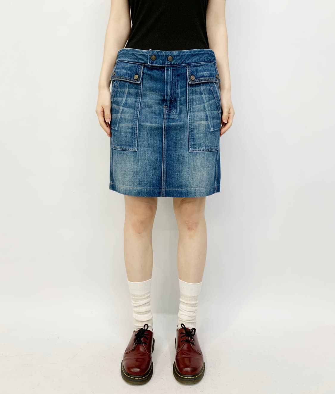 베네통 데님 스커트 상품이미지1