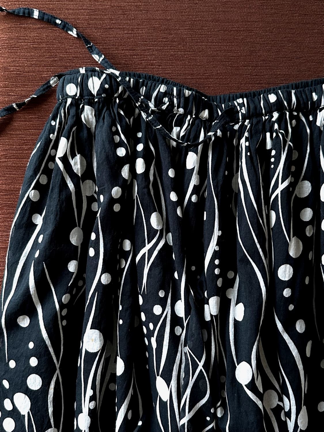 Natural cotton design layered mid skirt 상품이미지3
