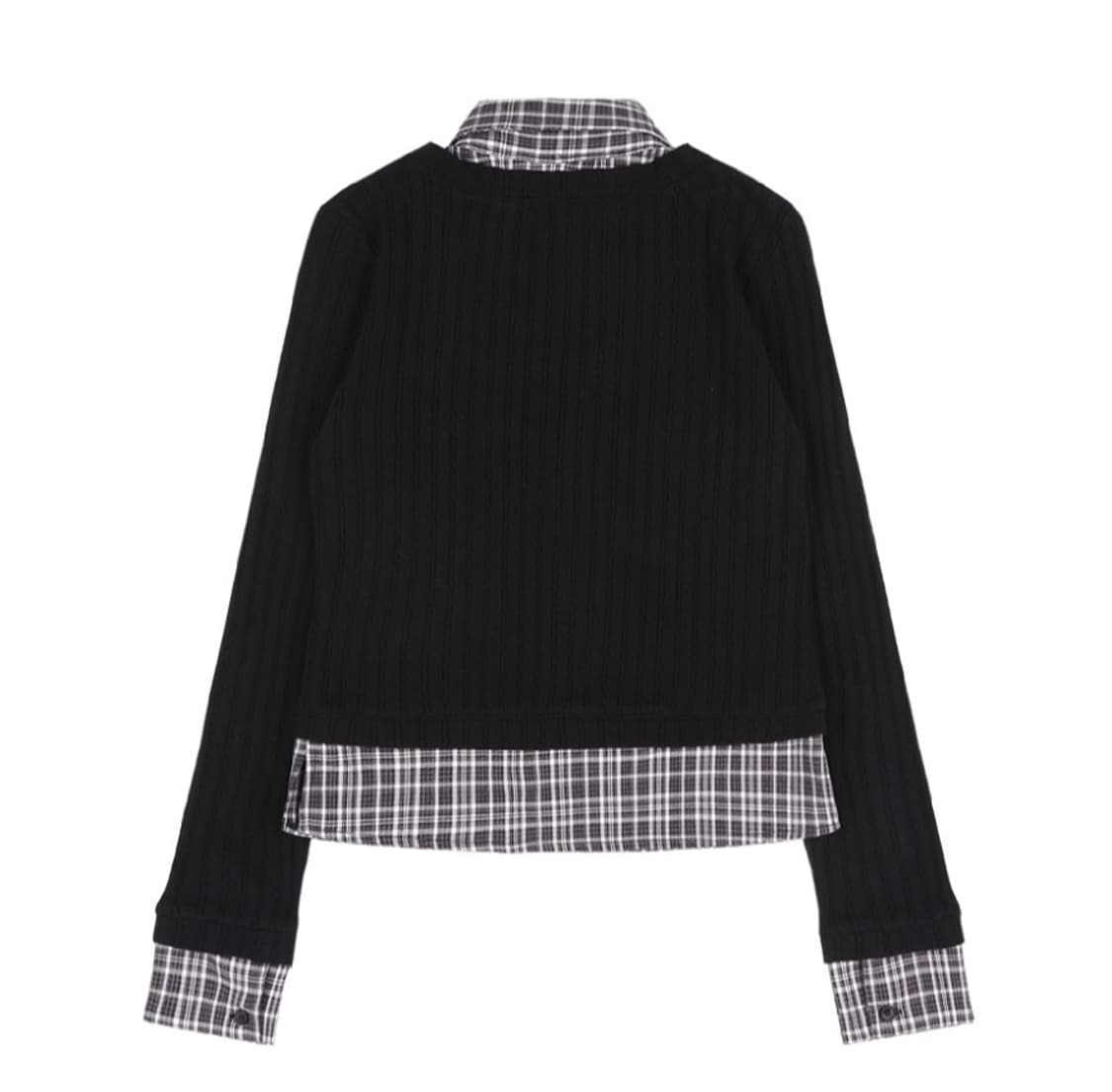 팬시클럽 체크 셔츠 레이어드 가디건 상품이미지2