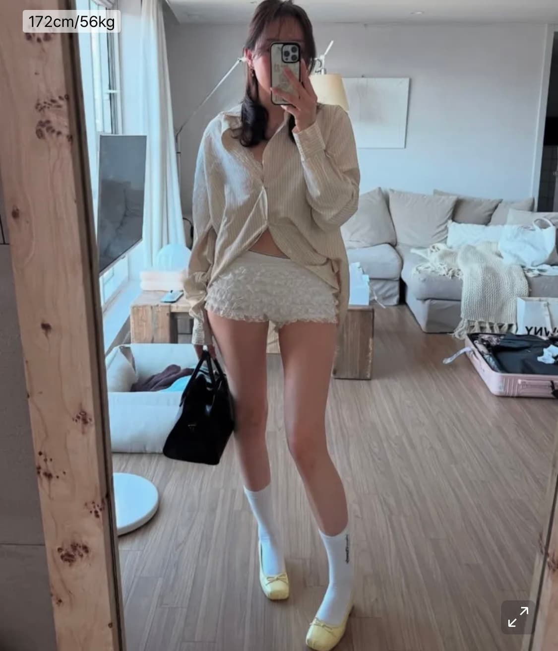 글로니 셔츠 화이트 m (WILLY BOXY SHIRT) 상품이미지1